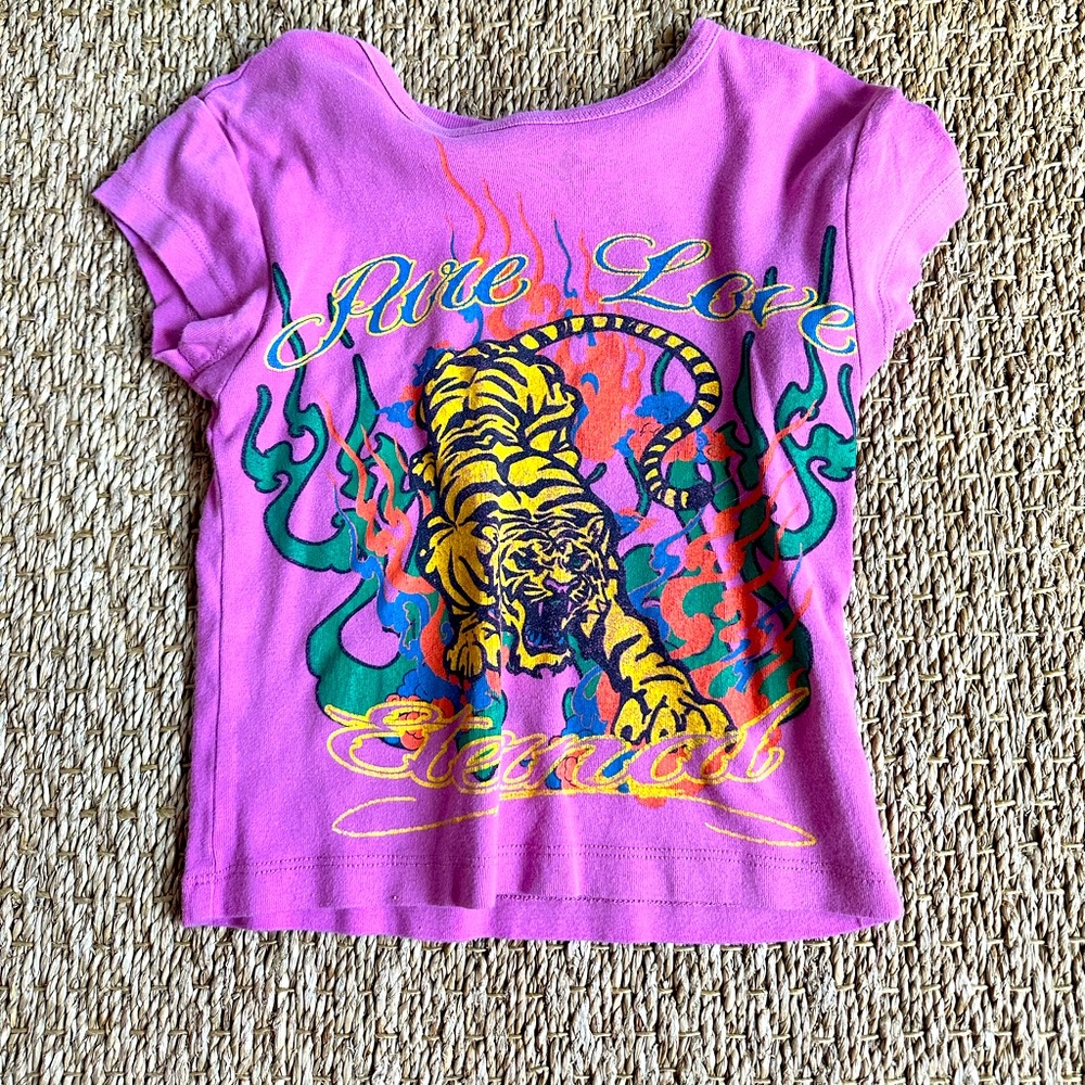 pink tiger baby tee